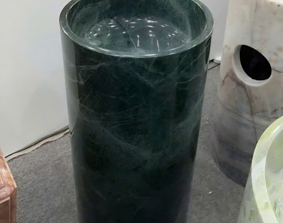 Chậu lavabo nghệ thuật màu xanh vân đá tự nhiên HD297X