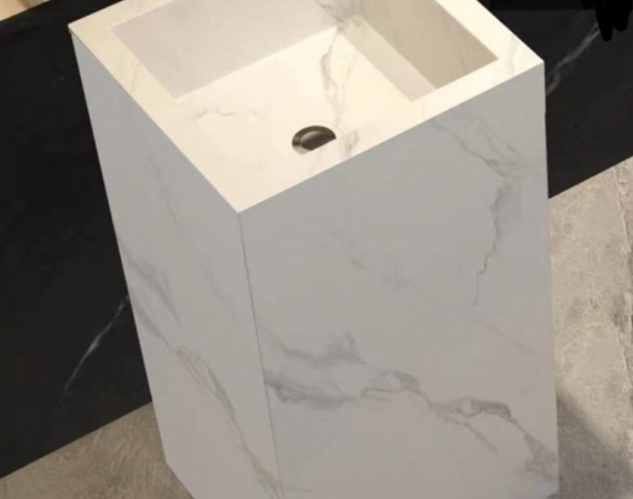 Chậu rửa lavabo nghệ thuật đá nhân tạo HD01D