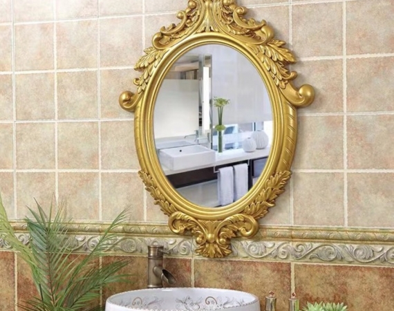 Gương Phòng Tắm Khung Mạ Vàng Cao Cấp HDG01