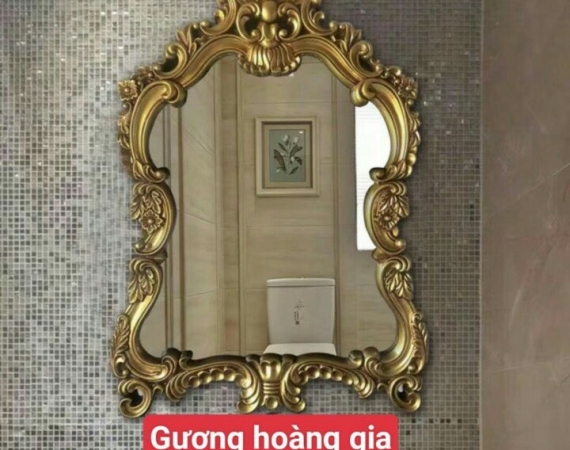 Gương Phòng Tắm Khung Mạ Vàng Cao Cấp HDG02