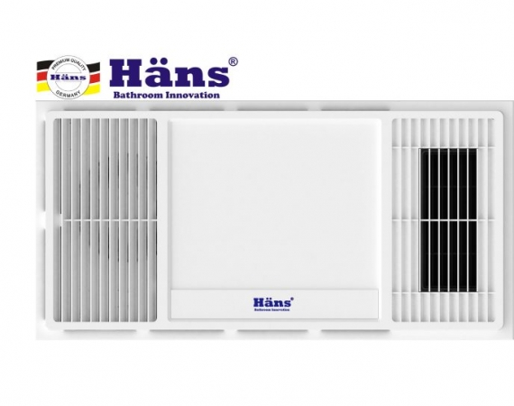 Quạt sưởi âm trần Hans HA2 (Sưởi ấm, thổi gió mát, thông gió–hút mùi và chiếu sáng )
