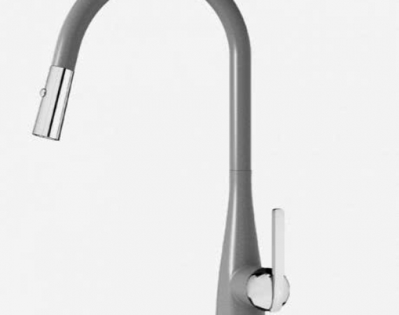 Vòi rửa bát dây rút KONOX Curva Grey