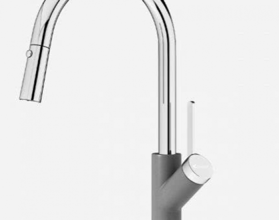 Vòi rửa bát dây rút KONOX Ponte Grey