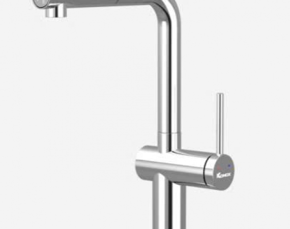 Vòi rửa bát dây rút Konox Stream Smart Chrome