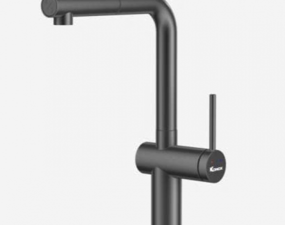 Vòi rửa bát dây rút Konox Stream Smart Gun Metal