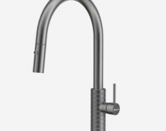 Vòi rửa bát dây rút KONOX Venice Gun Metal