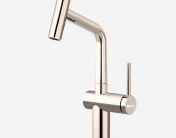 Vòi rửa bát dây rút KONOX Volta Nickel