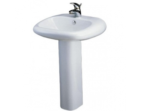 Chậu Rửa Lavabo Caesar Chân Dài L2560/P2438