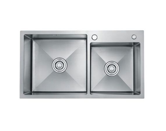 Chậu rửa bát 2 hố lệch HD7845 ( 780 x 450 x 220 mm )