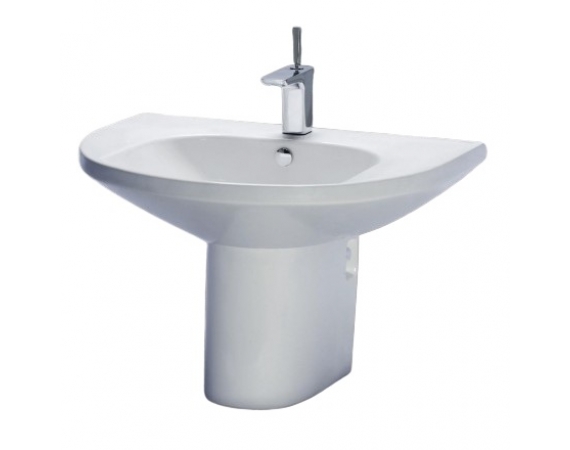 Chậu Lavabo Caesar LF2270/PF2470 Chân Ngắn Treo Tường