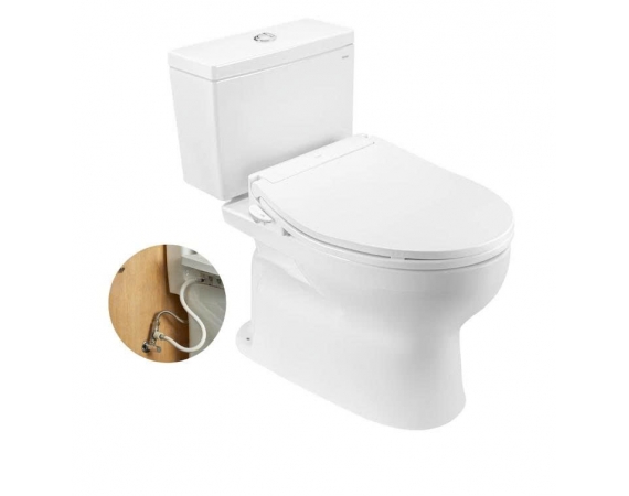 Bồn cầu kèm nắp rửa lạnh TOTO CS302DE6#W