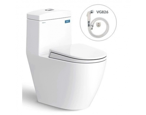 Bồn cầu 1 khối Viglacera V199 nắp êm