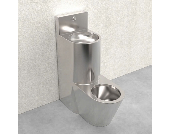 Bồn cầu kèm chậu rửa tay inox 304 HDBC303