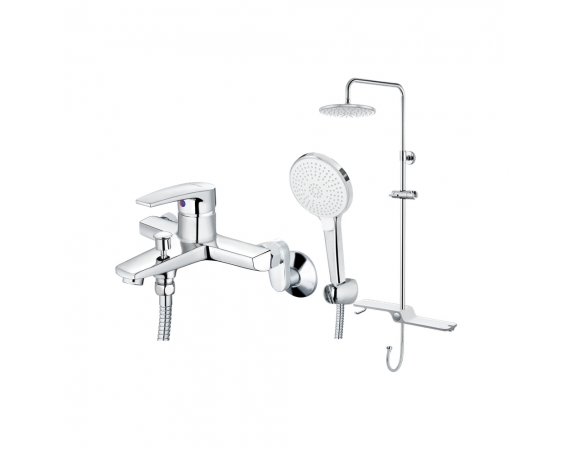 Bộ sen cây tắm đứng nóng lạnh Caesar BS126 + S393C