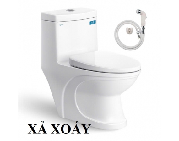 Bồn Cầu 1 khối Viglacera V39M - xả xoáy 