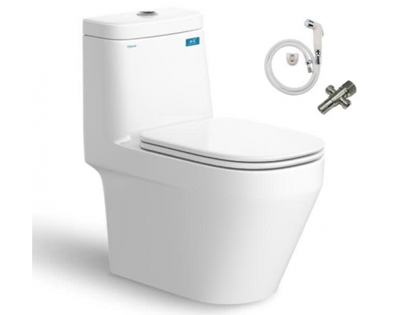 Bồn cầu 1 khối Viglacera V68 nắp êm 