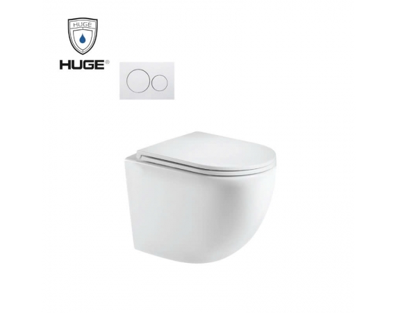 Bồn cầu treo tường HUGE H-BT236M - men mờ 
