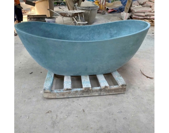 Bồn tắm ngâm bê tông màu xanh BTXM05