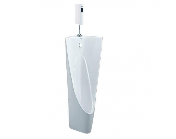 Bồn tiểu nam đặt sàn Caesar U0239 + van xả tiểu nam A656 dùng điện