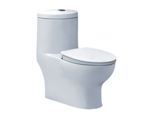 Bồn Cầu CAESAR CD1375 Một Khối Nắp Êm