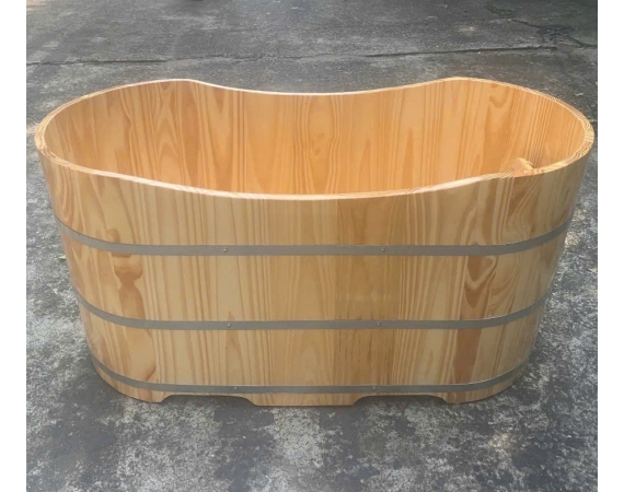 Bồn tắm bằng gỗ dáng Oval BG01