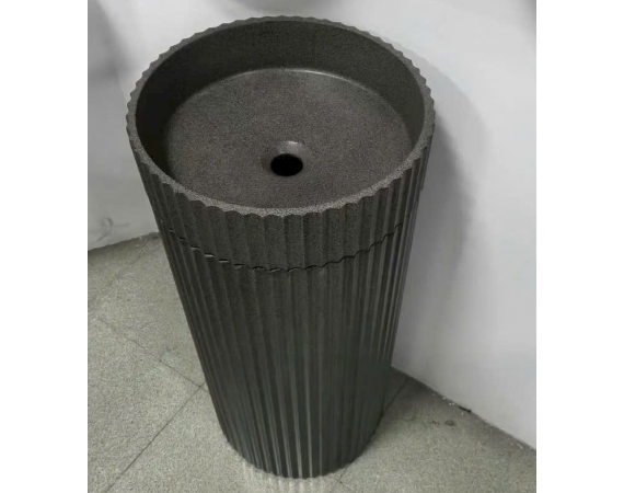 Chậu rửa lavabo nghệ thuật đá nhân tạo màu xám HDT4080