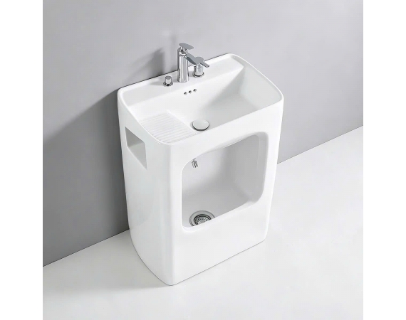 Chậu giặt chân đứng kèm chậu rửa chân đa năng HD6672W