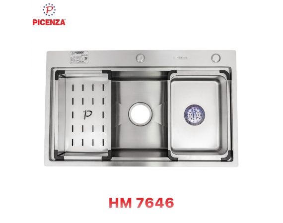 Chậu rửa bát 1 hố Picenza HM 7646 - Inox 304