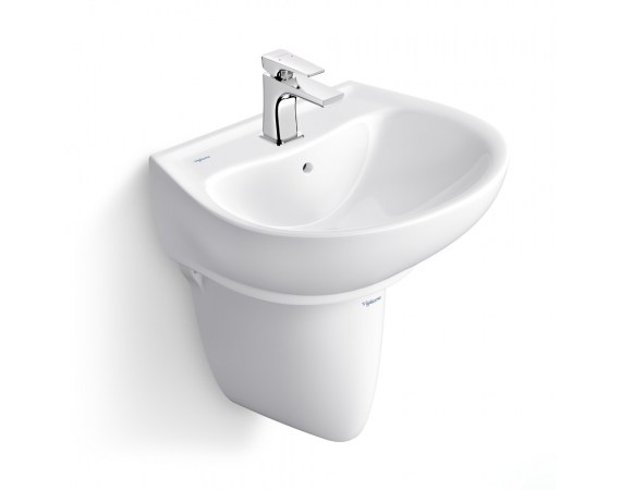 Chậu rửa mặt treo tường chân lửng Viglacera V39