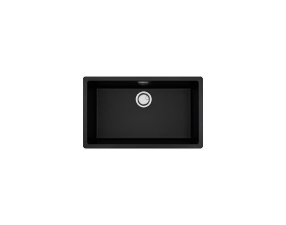 Chậu rửa bát 1 hố bằng đá màu đen Malloca ZEN K13040
