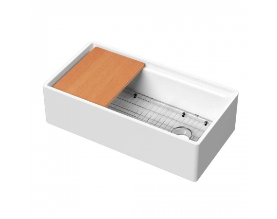 Chậu rửa bát 1 hố bằng sứ TQ02W