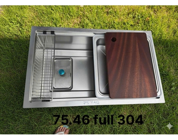 Chậu rửa bát 1 hố chống xước HD7546 ( Kích thước 750 x 460 mm )