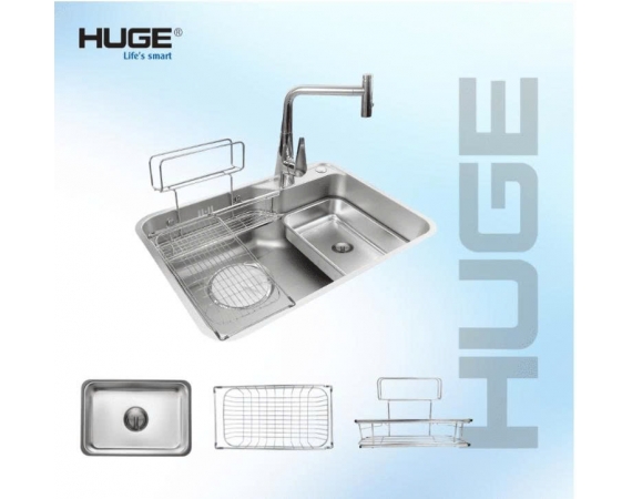 Chậu rửa bát 1 hố HUGE H-JS6848