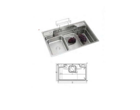 Chậu rửa bát 1 hố HUGE H-JS7848-MAХ