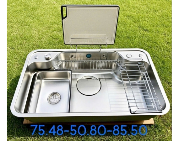 Chậu rửa bát 1 hố mặt hạt chống xước LECOCO LE7548