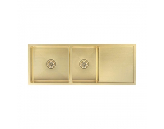 Chậu rửa bát 2 hố có bàn màu vàng 11644R