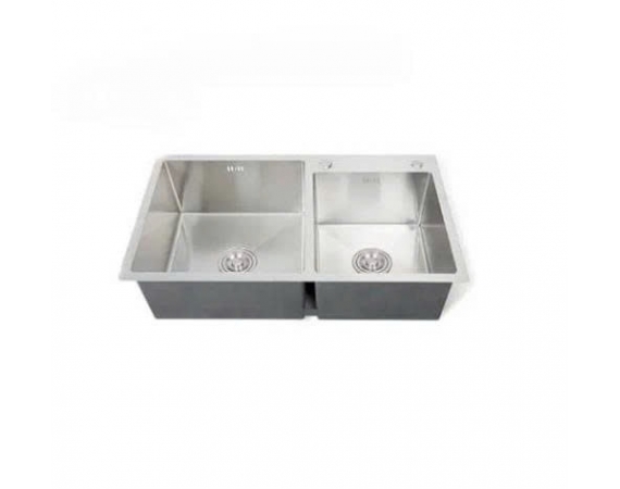 Chậu rửa bát 2 hố lệch KOKKU 9045W ( 900x450x230 mm )