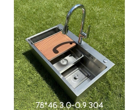 Chậu rửa bát 1 hố chống xước HD7846CX ( Kích thước 780 x 460 mm )