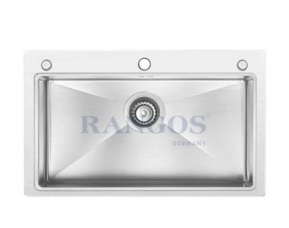 CHẬU RỬA BÁT HANDMADE 1 HỐ LỚN CÓ GIẬT CẤP RGS-7848-GC