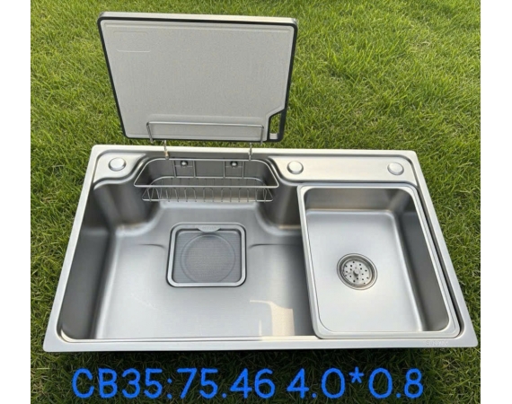 Chậu rửa bát 1 hố CB35 kích thước 750x460