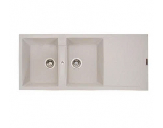 Chậu rửa chén 2 hố kèm bàn chờ màu đen Carysil JAC1 Arena