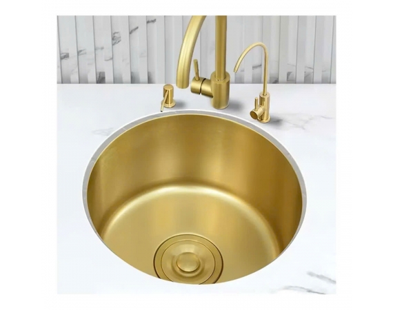 Chậu rửa bát bàn đảo màu vàng HD280G 