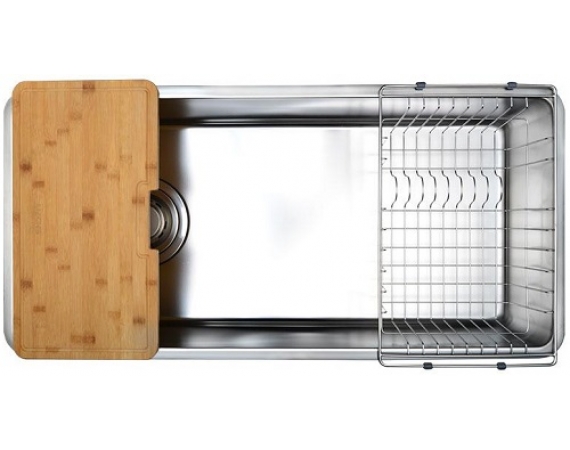 Chậu rửa bát 1 hố Hàn Quốc LIZENS LQ-950 (95.5x46x21.5cm)