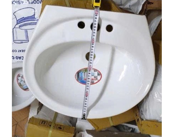 Chậu lavabo 3 lỗ giá rẻ Thái Bình C284-3