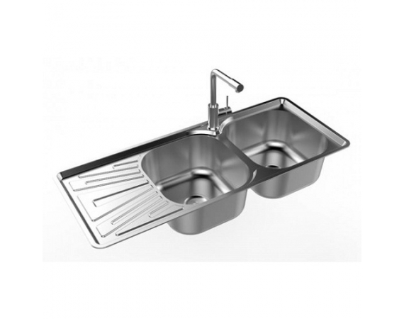 Chậu rửa bát Sơn Hà S100S sơn đáy chống ồn (980x410mm)
