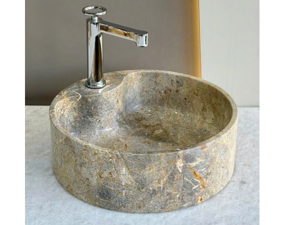 Chậu lavabo đặt bàn đá tự nhiên HD49TN (420x 140 mm)