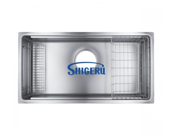 Chậu rửa bát 1 hố đúc SHIGERU JSL-K 2F FS (L875×W460xH202 )