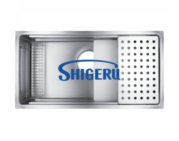 Chậu rửa bát 1 hố đúc SHIGERU JSL-K 3F FS (L875×W460xH202 )