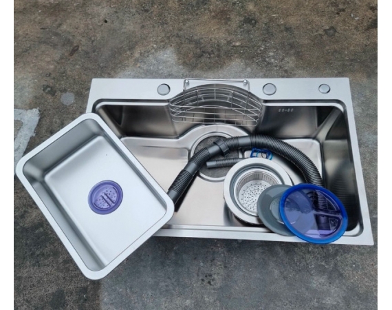 Chậu rửa bát 1 hố HD7546HQ ( 750 x460 x 220 mm )