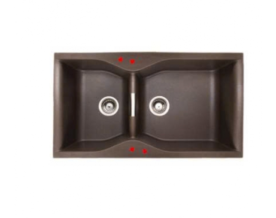 Chậu rửa bát đá màu nâu cafe Carysil LAC2 CAFE BROWN